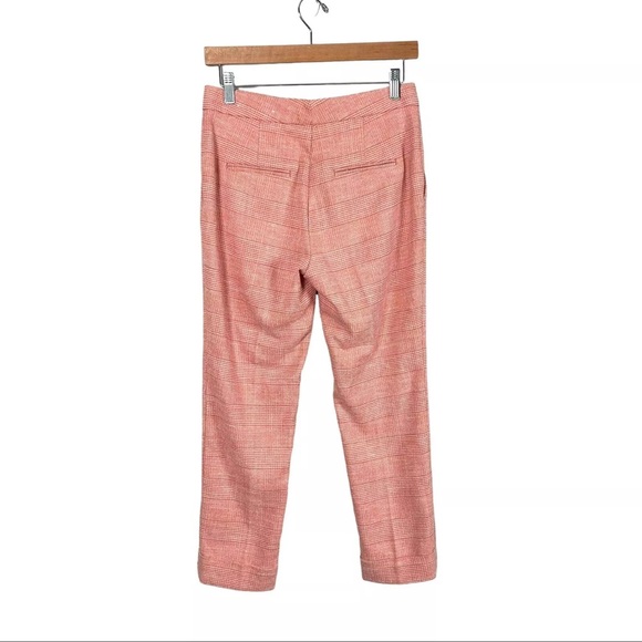 Ann Taylor high waist ankle pants orange plaid size 8 - Picture 5 of 8